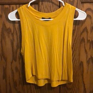 Cropped yellow tank top